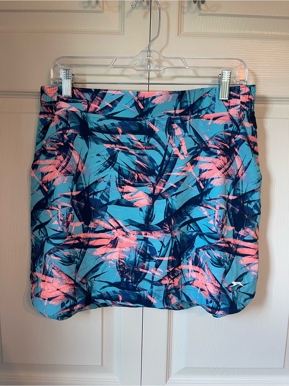 Slazenger Blue & Pink Abstract Print Mini Skirt